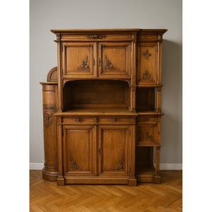After Gauthier Poinsignon Art Nouveau Period Sideboard From The Nancy School In Walnut