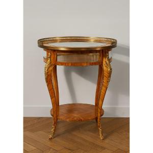 Louis XV Style Display Table In Rosewood And Violet Wood