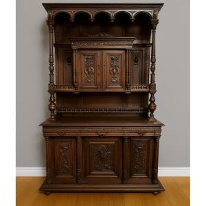 Important Renaissance Style Walnut Sideboard