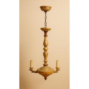 Venetian Chandelier In Painted Wood