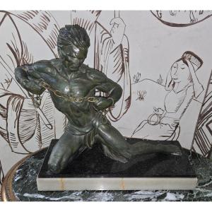 Art Deco Period Sculpture By Jean De Roncourt 