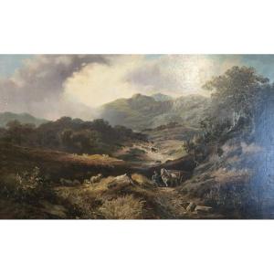 William R. Stone (1842-1913): Huge Oil On Canvas / 160 X 110 Cm