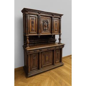 Renaissance-style Two-part Walnut Buffet