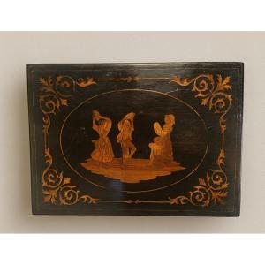 Sorrento Marquetry Box With A Medallion Scene Of Three Dancers 