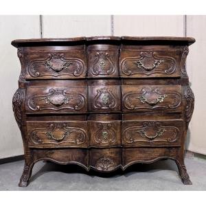Louis XV Style Provençal Bombé Commode In Solid Wood