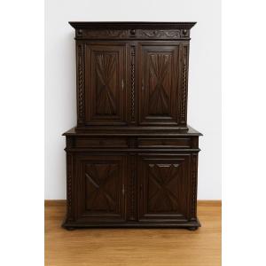 Louis XIII Period Four-door Buffet In Solid Walnut