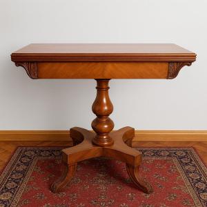 19th-century England: Charles X Style Games Table In Light Mahogany