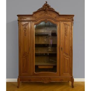 Louis XV Rococo Style Library In Carved Walnut