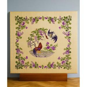 Asia Circa 1900: Antique Embroidery On Silk, Entirely Handmade