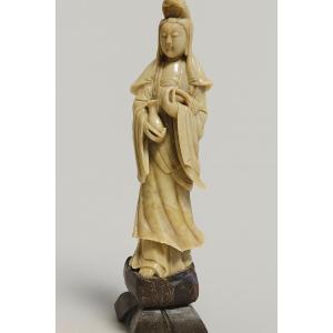 19th Century Asia: Statue Representing Guanyin, Bodhisattva Of Compassion