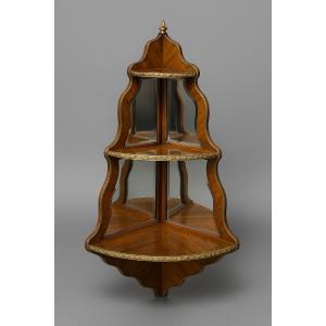 Corner Display Cabinet In Rosewood From The Napoleon III Period