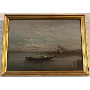 Lamois: Oil On Panel / View Of Venice