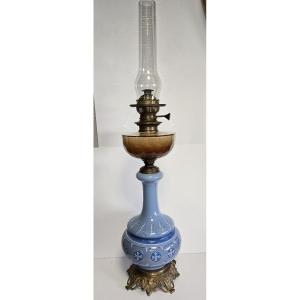 Very Large Antique Oil Lamp / 70cm Tall