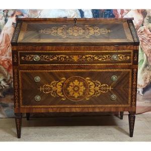 Louis XV Style Drop-front Secretary Desk, Made Of Precious Wood 