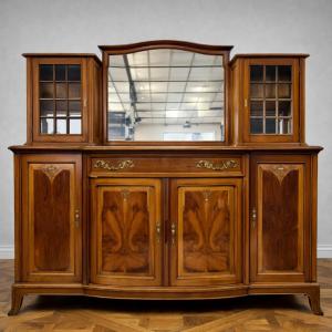 Important Art Nouveau Period Walnut Sideboard 