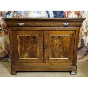 Louis Philippe Period Low Sideboard With Ogee Molding In Walnut