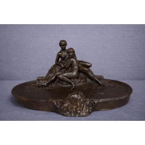 Antique Sculpture By Joe Descamps (1869-1950): Art Nouveau Period