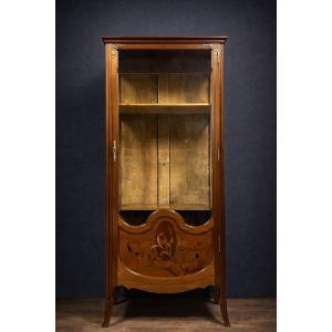 Marquetry Display Case – Art Nouveau Period / Precious Woods - Majorelle - Gallé