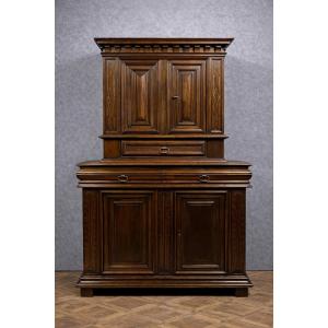 Antique Solid Oak Sideboard/cabinet – Renaissance Style – 17th Century  
