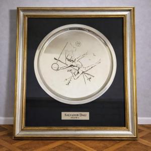 Work By Salvador Dalí – “atletica” – Framed Silkscreened Plate With Certificate  