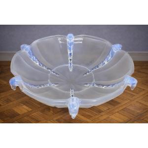 Large Opalescent Glass Bowl/centerpiece – Art Deco – 