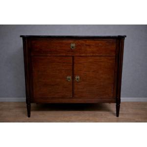 Louis XVI Style Mahogany Sideboard/chest Of Drawers With Doors/occasional Furniture 