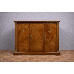 Antique Mahogany Sideboard/buffet With Bronze Mounts – Empire Style  