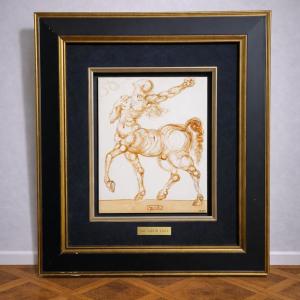 Salvador Dalí – Centaur (red Chalk Engraving), Divine Comedy - Numbered 136/490