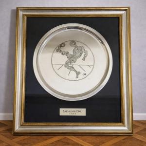 Screen-printed Plate On Silver-plated Plate – Limited Edition – Framed With Certificate 