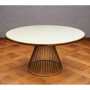 Large Round Table – In The Style Of Warren Platner For Knoll – ø 140 Cm  