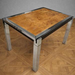 Extendable Designer Table – La Metal Arredo, Paderno Dugnano (milan) – 1970s