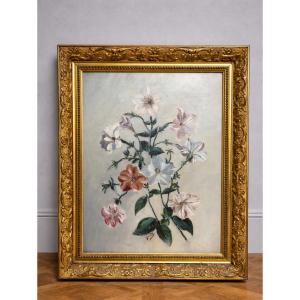 French School, 19th Century (dated 1893). In Its Original Gilt Frame With Richly Carved Decoration. 