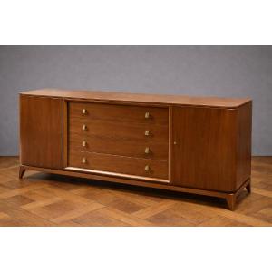 After André Arbus, Art Deco Period Sideboard In Light Mahogany