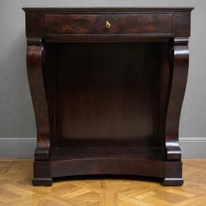 Empire Period Console Table – Mahogany – 1 Drawer – 19th Century 