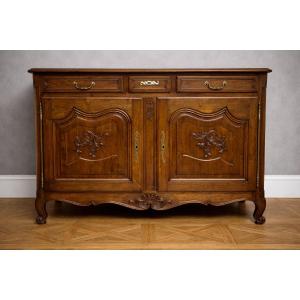 Solid Oak Sideboard – Louis XV Style – Late 19th Century 