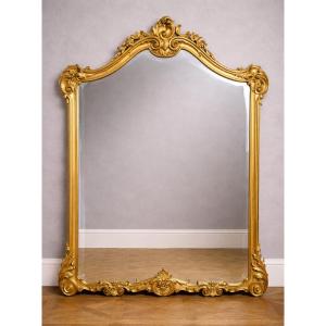 Very Important Louis XV Mirror / Lacquered And Gilded - 19th Century - 209 X 161cm