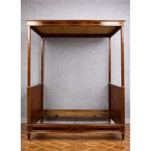 Parisian Four-poster Bed – Louis XVI Style – Mahogany And Gilt Bronze – Circa 1850  