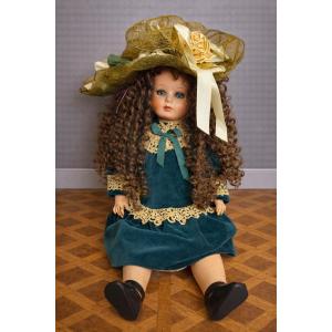Large Vintage Global Dolls Doll – Celluloid – 62 Cm – Sleeping Eyes – Circa 1960 – 