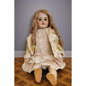 Large Antique Doll Unis France 60 – Porcelain Head – Articulated Body – Early 20th Century