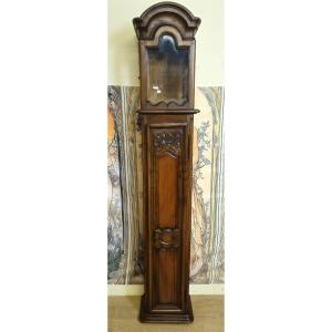 Antique Louis XV Period Clock Casing / Solid Walnut Floor Clock Cabinet