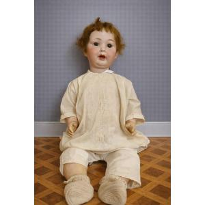 Antique German Bisque Doll With Composition Body / Pm 914