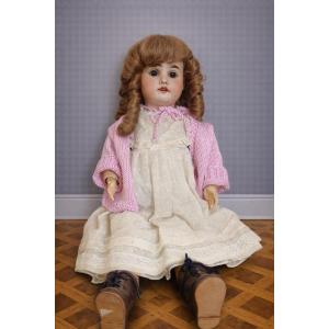German Bisque Doll Early XXᵉ Century, Articulated Composition Body.