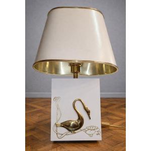 Maison Charles-style Vintage Table Lamp, French Work From The 1970s
