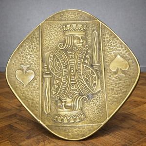 Le Verrier Bronze Small Dish/pocket - Playing Card Motif