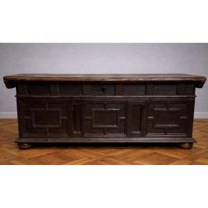 Antique Carved Oak Chest Louis XIII - Louis XIV / XVIIth Century