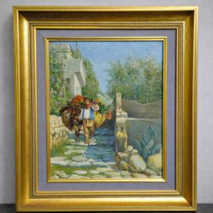 A. Di Carlo - Mediterranean Scene - Oil On Panel