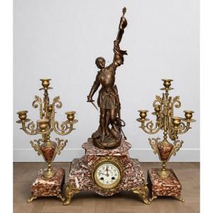 Antique Fireplace Surround - Joan Of Arc - 19th Century Napoleon III