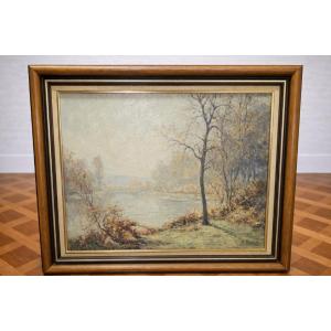 Oil On Canvas - Waterscape - Signed H. David