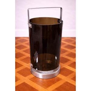 Fontana Arte Design Max Ingrand: Umbrella Stand In Metal And Plexiglas