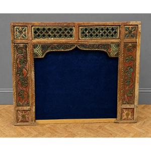 Architectural Surround In Carved And Polychromed Wood - Orientalist Work